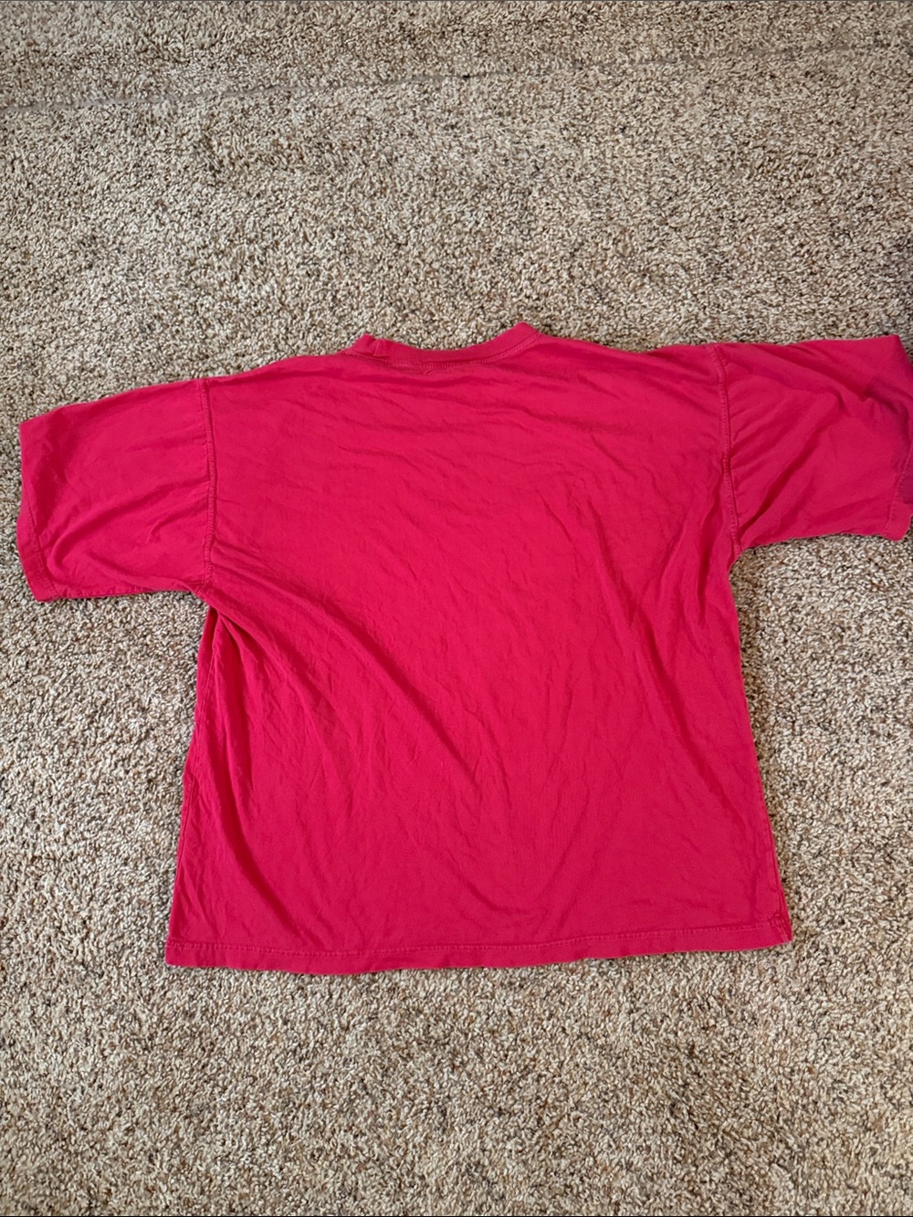 Vintage Embroidered Men’s Levi’s Short Sleeve Crew Neck T-Shirt in Bright Red - Picture 3 of 3